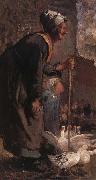 Nicolae Grigorescu Old Woman with Geese Spain oil painting artist
